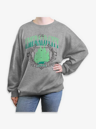 Wizard Of Oz Original Green City Womens Oversized Sweatshirt