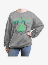 Wizard Of Oz Original Green City Womens Oversized Sweatshirt