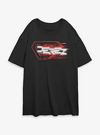 Tron: Ares Derez Womens Oversized T-Shirt