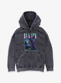 KPop Demon Hunters Saja Boys Y2K Baby Mineral Wash Hoodie