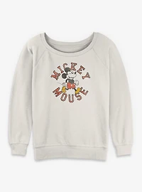 Disney Mickey Mouse Collegiate Womens Slouchy Sweatshirt