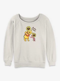 Disney Winnie The Pooh & Piglet Hello There Womens Slouchy Sweatshirt