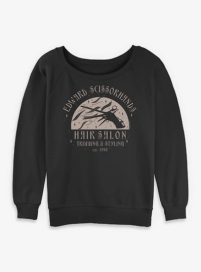 Edward Scissorhands Salon Womens Slouchy Sweatshirt