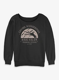 Edward Scissorhands Salon Womens Slouchy Sweatshirt