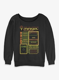 Magic: The Gathering Card Schematic Womens Slouchy Sweatshirt
