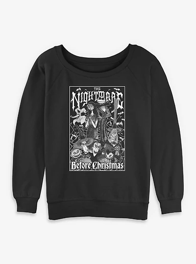 Disney The Nightmare Before Christmas Metal Box Womens Slouchy Sweatshirt