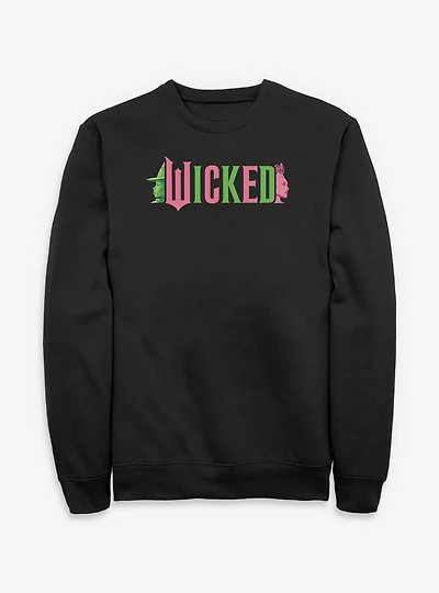 Wicked Elphaba and Glinda Silhouettes Logo Sweatshirt