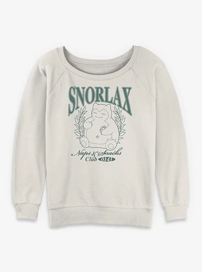 Pokemon Snorlax Collegiate Womens Slouchy Sweatshirt