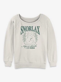 Pokemon Snorlax Collegiate Womens Slouchy Sweatshirt