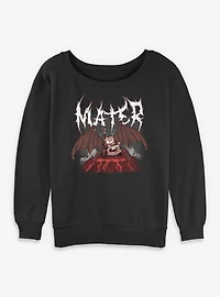 Disney Pixar Cars Metal Mater Womens Slouchy Sweatshirt