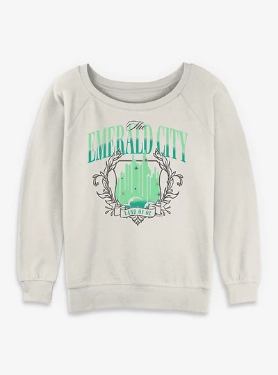 Wizard Of Oz Original Green City Womens Slouchy Sweatshirt