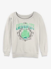 Wizard Of Oz Original Green City Womens Slouchy Sweatshirt
