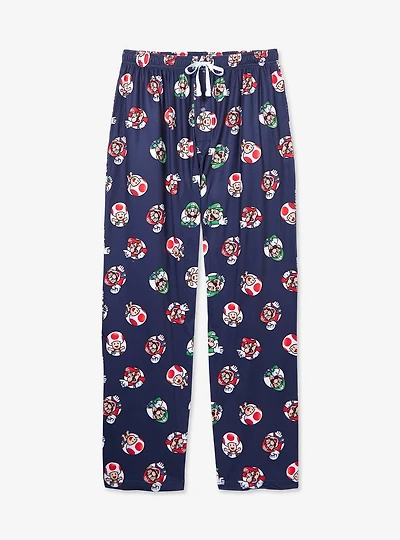 Nintendo Super Mario Bros. Characters Allover Print Sleep Pants - BoxLunch Exclusive