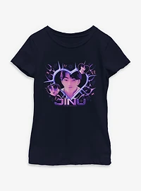 KPop Demon Hunters Jinu With Hearts Youth Girls T-Shirt