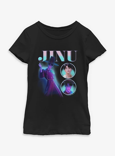 KPop Demon Hunters Jinu Montage Youth Girls T-Shirt