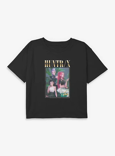 KPop Demon Hunters Huntrix Photocard Youth Girls Boxy Crop T-Shirt