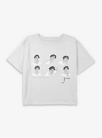 KPop Demon Hunters Jinu Expression Youth Girls Boxy Crop T-Shirt