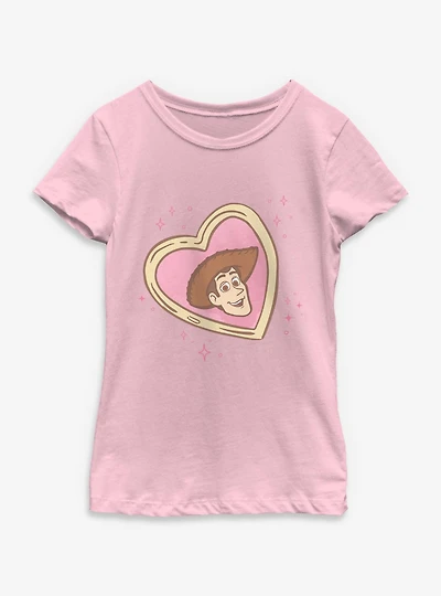 Disney Pixar Toy Story Woody Heart Locket Youth Girls T-Shirt