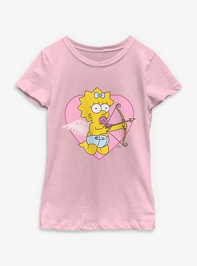 The Simpsons Cupid Maggie Youth Girls T-Shirt