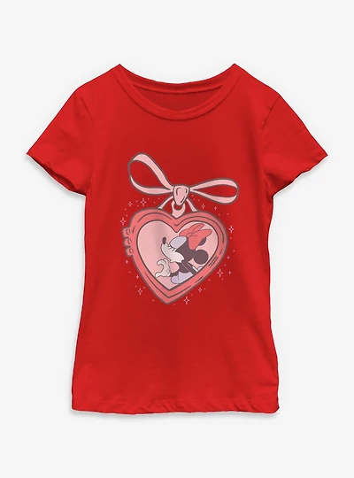 Disney Minnie Mouse Heart Locket Youth Girls T-Shirt