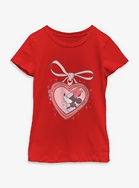 Disney Minnie Mouse Heart Locket Youth Girls T-Shirt