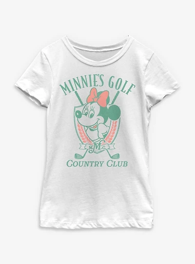 Disney Minnie Mouse Minnie's Golf Club Youth Girls T-Shirt