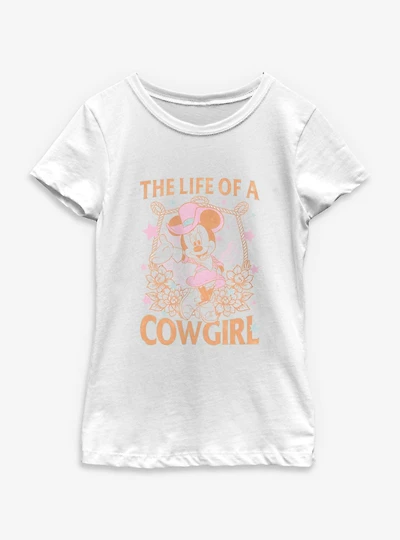 Disney Minnie Mouse The Life Of A Cowgirl Youth Girls T-Shirt
