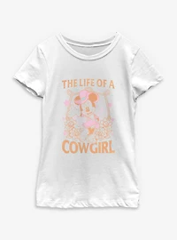 Disney Minnie Mouse The Life Of A Cowgirl Youth Girls T-Shirt