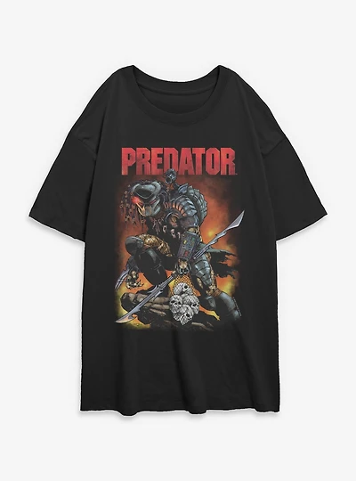 Alien Skull Sack Womens Oversized T-Shirt