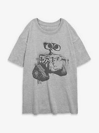 Disney Pixar WALL-E Stencil Womens Oversized T-Shirt