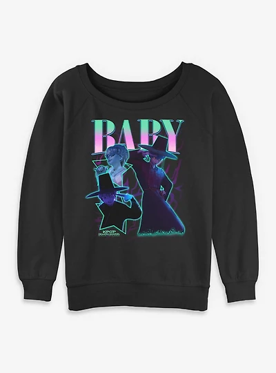 KPop Demon Hunters Saja Boys Y2K Baby Womens Slouchy Sweatshirt