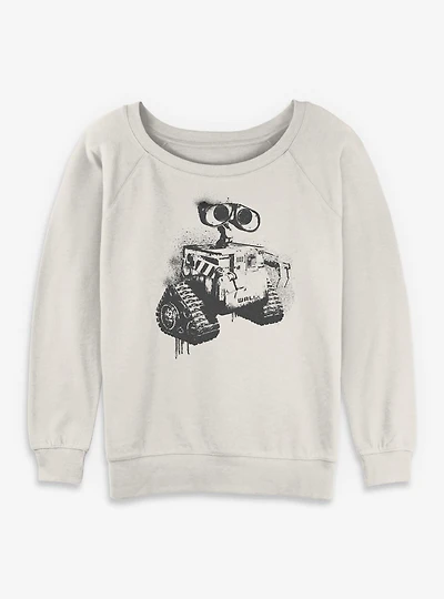 Disney Pixar WALL-E Stencil Womens Slouchy Sweatshirt