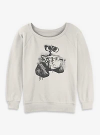 Disney Pixar WALL-E Stencil Womens Slouchy Sweatshirt