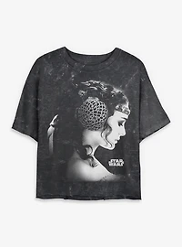 Star Wars Eternal Love Padme Womens Mineral Wash Crop T-Shirt