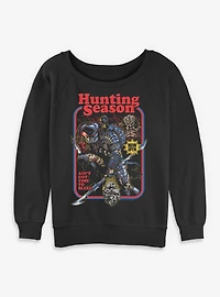 Alien Hunting Season Womens Slouchy Sweatshirt