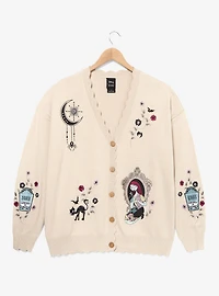 Disney The Nightmare Before Christmas Sally Embroidered Icons Women's Plus Scalloped Cardigan - BoxLunch Exclusive
