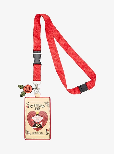 Disney Alice in Wonderland Queen of Hearts Lanyard - BoxLunch Exclusive