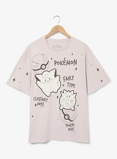 Pokémon Fairy Type Tonal Women's T-Shirt - BoxLunch Exclusive