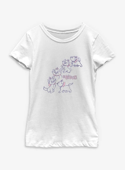 Disney The Aristocats Marie's Sketches Youth Girls T-Shirt