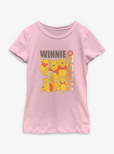 Disney Winnie The Pooh Poses Youth Girls T-Shirt