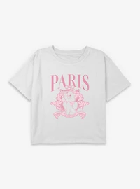 Disney The Aristocats Princess Marie Paris Youth Girls Boxy Crop T-Shirt