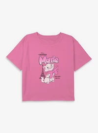 Disney The Aristocats Too Cute Fur Ya Marie Youth Girls Boxy Crop T-Shirt