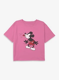 Disney Mickey Mouse Most Joyful Youth Girls Boxy Crop T-Shirt