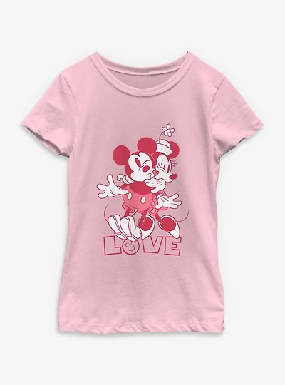 Disney Mickey Mouse Kiss Love Youth Girls T-Shirt