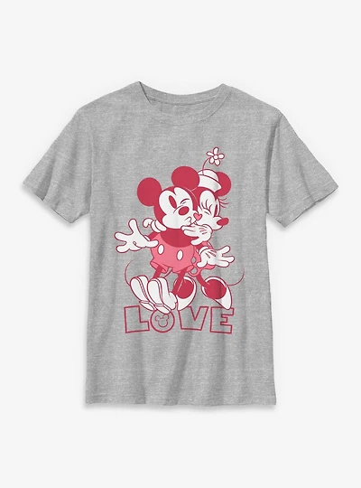 Disney Mickey Mouse Kiss Love Youth T-Shirt