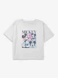Disney Mickey Mouse Star Youth Girls Boxy Crop T-Shirt