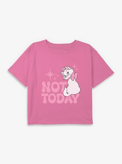 Disney The Aristocats Not Today Youth Girls Boxy Crop T-Shirt