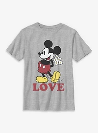Disney Mickey Mouse Flowers Love Youth T-Shirt