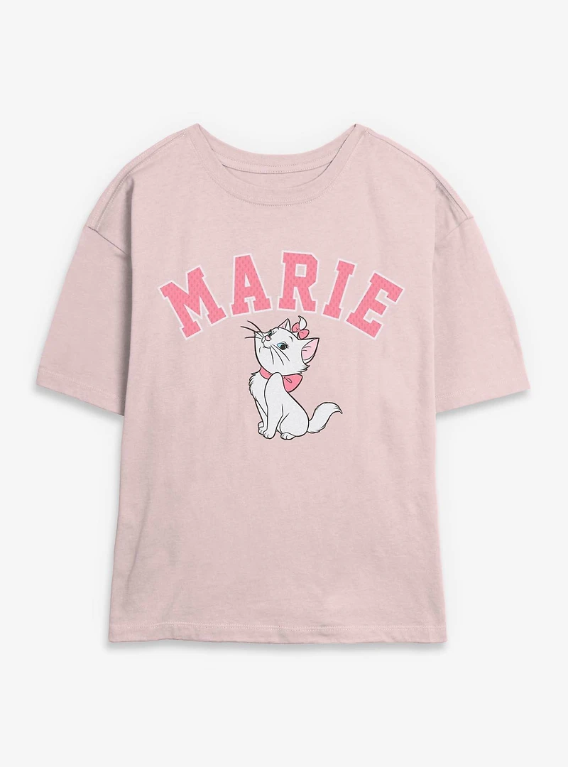 Disney The Aristocats Marie Collegiate Logo Womens Skimmer T-Shirt