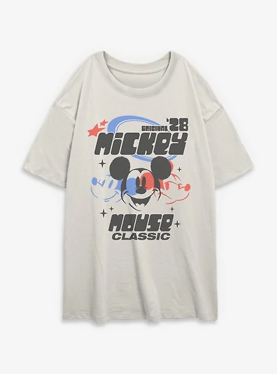 Disney Mickey Mouse Original '28 Classic Womens Oversized T-Shirt